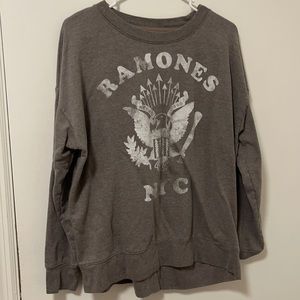 Ramones 1-2-3-4 Gray Sweatshirt LG
